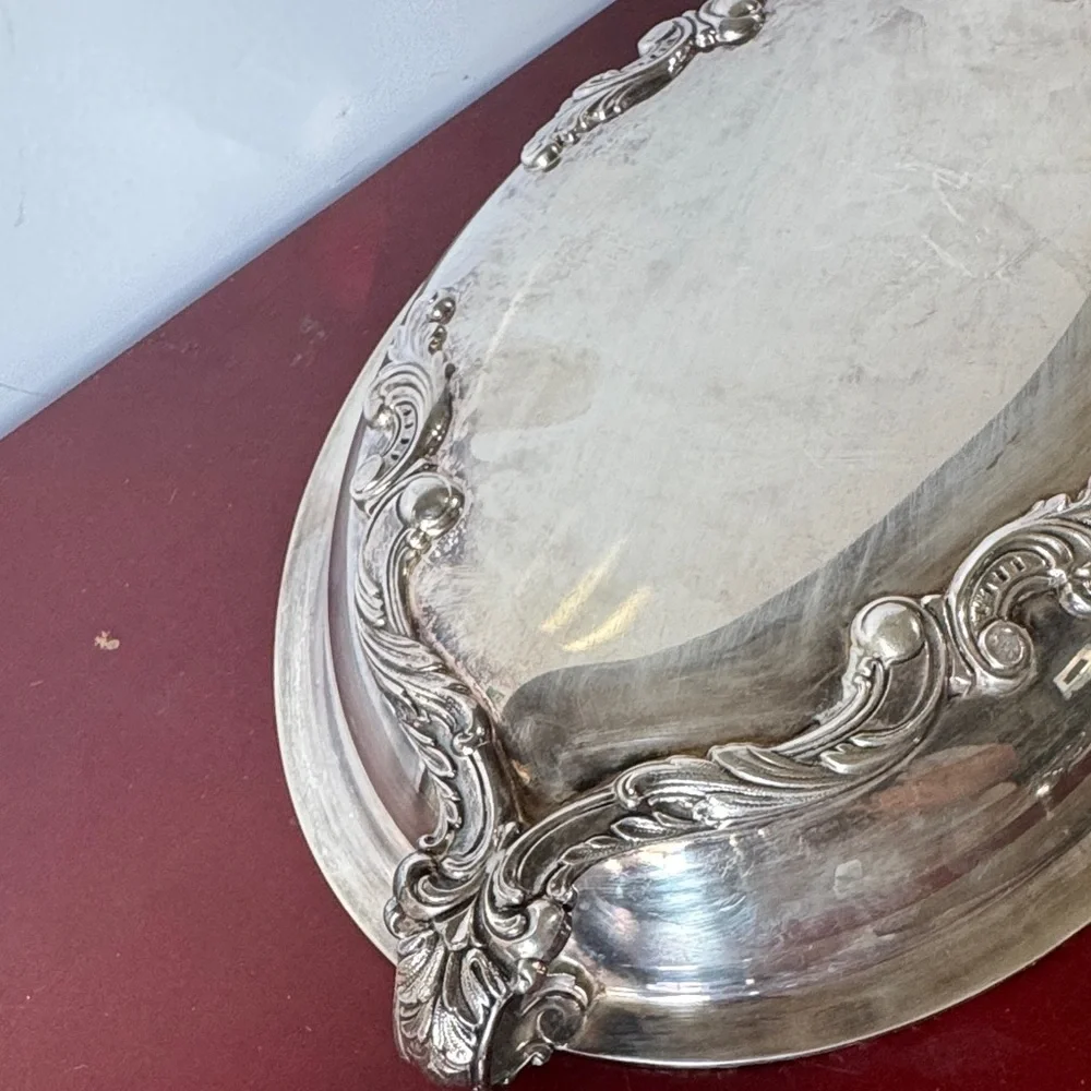 Elegant Vintage Oval Serving Tray